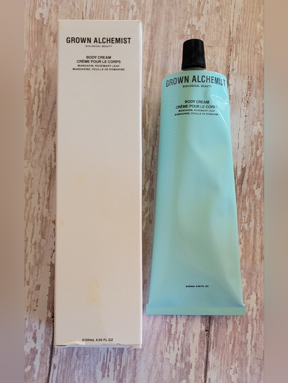 Grown Alchemist Mandarin Rosemary Mint Green Body Cream Tube New Sealed